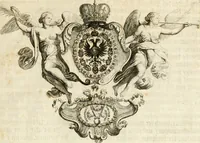 An illustration from Biblisches Engel- u[nd] Kunst Werck : alles das jenige, was in heiliger göttlicher Schrifft Altes und Neuen Testaments von den heiligen Engeln Gottes dero erscheinungen tersichtungen bottschaffte[n] u[nd] gesandschaffte[n], auf mancherley Art und Weise auss Göttlicher Verordnung zu finden ist ... : in zierlichen Kupffern, mit beijgefügten Teutschen Erklärungs und Andachts- Reimen vorstellend : mit Fleiss zusammen getragen, in Kupfer gestochen und verlegt (1694)