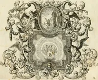 An illustration from Biblisches Engel- u[nd] Kunst Werck : alles das jenige, was in heiliger göttlicher Schrifft Altes und Neuen Testaments von den heiligen Engeln Gottes dero erscheinungen tersichtungen bottschaffte[n] u[nd] gesandschaffte[n], auf mancherley Art und Weise auss Göttlicher Verordnung zu finden ist ... : in zierlichen Kupffern, mit beijgefügten Teutschen Erklärungs und Andachts- Reimen vorstellend : mit Fleiss zusammen getragen, in Kupfer gestochen und verlegt (1694)
