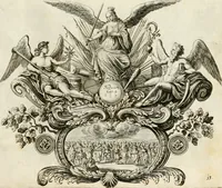 Picture 33 of 68 from Biblisches Engel- u[nd] Kunst Werck : alles das jenige, was in heiliger göttlicher Schrifft Altes und Neuen Testaments von den heiligen Engeln Gottes dero erscheinungen tersichtungen bottschaffte[n] u[nd] gesandschaffte[n], auf mancherley Art und Weise auss Göttlicher Verordnung zu finden ist ... : in zierlichen Kupffern, mit beijgefügten Teutschen Erklärungs und Andachts- Reimen vorstellend : mit Fleiss zusammen getragen, in Kupfer gestochen und verlegt (1694), leaf 48