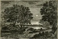 An illustration from Biblisches Engel- u[nd] Kunst Werck : alles das jenige, was in heiliger göttlicher Schrifft Altes und Neuen Testaments von den heiligen Engeln Gottes dero erscheinungen tersichtungen bottschaffte[n] u[nd] gesandschaffte[n], auf mancherley Art und Weise auss Göttlicher Verordnung zu finden ist ... : in zierlichen Kupffern, mit beijgefügten Teutschen Erklärungs und Andachts- Reimen vorstellend : mit Fleiss zusammen getragen, in Kupfer gestochen und verlegt (1694)