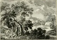 Picture 46 of 68 from Biblisches Engel- u[nd] Kunst Werck : alles das jenige, was in heiliger göttlicher Schrifft Altes und Neuen Testaments von den heiligen Engeln Gottes dero erscheinungen tersichtungen bottschaffte[n] u[nd] gesandschaffte[n], auf mancherley Art und Weise auss Göttlicher Verordnung zu finden ist ... : in zierlichen Kupffern, mit beijgefügten Teutschen Erklärungs und Andachts- Reimen vorstellend : mit Fleiss zusammen getragen, in Kupfer gestochen und verlegt (1694), leaf 62