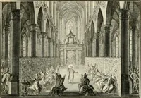 Picture 60 of 68 from Biblisches Engel- u[nd] Kunst Werck : alles das jenige, was in heiliger göttlicher Schrifft Altes und Neuen Testaments von den heiligen Engeln Gottes dero erscheinungen tersichtungen bottschaffte[n] u[nd] gesandschaffte[n], auf mancherley Art und Weise auss Göttlicher Verordnung zu finden ist ... : in zierlichen Kupffern, mit beijgefügten Teutschen Erklärungs und Andachts- Reimen vorstellend : mit Fleiss zusammen getragen, in Kupfer gestochen und verlegt (1694), leaf 76