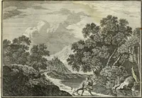 An illustration from Biblisches Engel- u. Kunst Werck : alles das jenige, was in heiliger göttlicher Schrifft Altes und Neuen Testaments von den heiligen Engels Gottes ... zu finden ist ... in zierlichen Kupffern, mit beygefüngten teutschen Erklärungs und Andachs-Reimen vorstellend (1705)