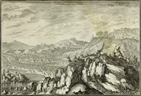 An illustration from Biblisches Engel- u. Kunst Werck : alles das jenige, was in heiliger göttlicher Schrifft Altes und Neuen Testaments von den heiligen Engels Gottes ... zu finden ist ... in zierlichen Kupffern, mit beygefüngten teutschen Erklärungs und Andachs-Reimen vorstellend (1705)