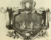 An illustration from Biblisches Engel- u. Kunst Werck : alles das jenige, was in heiliger göttlicher Schrifft Altes und Neuen Testaments von den heiligen Engels Gottes ... zu finden ist ... in zierlichen Kupffern, mit beygefüngten teutschen Erklärungs und Andachs-Reimen vorstellend (1705)