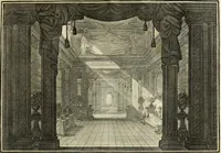 An illustration from Biblisches Engel- u. Kunst Werck : alles das jenige, was in heiliger göttlicher Schrifft Altes und Neuen Testaments von den heiligen Engels Gottes ... zu finden ist ... in zierlichen Kupffern, mit beygefüngten teutschen Erklärungs und Andachs-Reimen vorstellend (1705)