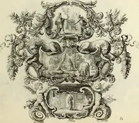 An illustration from Biblisches Engel- u. Kunst Werck : alles das jenige, was in heiliger göttlicher Schrifft Altes und Neuen Testaments von den heiligen Engels Gottes ... zu finden ist ... in zierlichen Kupffern, mit beygefüngten teutschen Erklärungs und Andachs-Reimen vorstellend (1705)