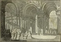 An illustration from Biblisches Engel- u. Kunst Werck : alles das jenige, was in heiliger göttlicher Schrifft Altes und Neuen Testaments von den heiligen Engels Gottes ... zu finden ist ... in zierlichen Kupffern, mit beygefüngten teutschen Erklärungs und Andachs-Reimen vorstellend (1705)