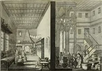 An illustration from Biblisches Engel- u. Kunst Werck : alles das jenige, was in heiliger göttlicher Schrifft Altes und Neuen Testaments von den heiligen Engels Gottes ... zu finden ist ... in zierlichen Kupffern, mit beygefüngten teutschen Erklärungs und Andachs-Reimen vorstellend (1705)
