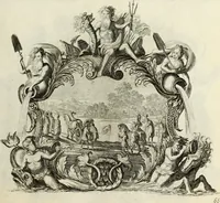 An illustration from Biblisches Engel- u. Kunst Werck : alles das jenige, was in heiliger göttlicher Schrifft Altes und Neuen Testaments von den heiligen Engels Gottes ... zu finden ist ... in zierlichen Kupffern, mit beygefüngten teutschen Erklärungs und Andachs-Reimen vorstellend (1705)
