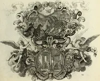 An illustration from Biblisches Engel- u. Kunst Werck : alles das jenige, was in heiliger göttlicher Schrifft Altes und Neuen Testaments von den heiligen Engels Gottes ... zu finden ist ... in zierlichen Kupffern, mit beygefüngten teutschen Erklärungs und Andachs-Reimen vorstellend (1705)