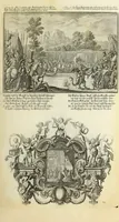 An illustration from Biblisches Engel- u. Kunst Werck : alles das jenige, was in heiliger göttlicher Schrifft Altes und Neuen Testaments von den heiligen Engels Gottes ... zu finden ist ... in zierlichen Kupffern, mit beygefüngten teutschen Erklärungs und Andachs-Reimen vorstellend (1705)