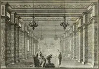 An illustration from Biblisches Engel- u. Kunst Werck : alles das jenige, was in heiliger göttlicher Schrifft Altes und Neuen Testaments von den heiligen Engels Gottes ... zu finden ist ... in zierlichen Kupffern, mit beygefüngten teutschen Erklärungs und Andachs-Reimen vorstellend (1705)