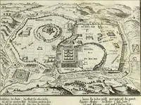 An illustration from Biblisches Engel- u. Kunst Werck : alles das jenige, was in heiliger göttlicher Schrifft Altes und Neuen Testaments von den heiligen Engels Gottes ... zu finden ist ... in zierlichen Kupffern, mit beygefüngten teutschen Erklärungs und Andachs-Reimen vorstellend (1705)