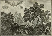 Picture 117 of 216 from Biblisches Engel- u. Kunst Werck : alles das jenige, was in heiliger göttlicher Schrifft Altes und Neuen Testaments von den heiligen Engels Gottes ... zu finden ist ... in zierlichen Kupffern, mit beygefüngten teutschen Erklärungs und Andachs-Reimen vorstellend (1705), leaf 200