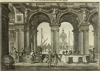 An illustration from Biblisches Engel- u. Kunst Werck : alles das jenige, was in heiliger göttlicher Schrifft Altes und Neuen Testaments von den heiligen Engels Gottes ... zu finden ist ... in zierlichen Kupffern, mit beygefüngten teutschen Erklärungs und Andachs-Reimen vorstellend (1705)