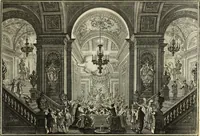 An illustration from Biblisches Engel- u. Kunst Werck : alles das jenige, was in heiliger göttlicher Schrifft Altes und Neuen Testaments von den heiligen Engels Gottes ... zu finden ist ... in zierlichen Kupffern, mit beygefüngten teutschen Erklärungs und Andachs-Reimen vorstellend (1705)
