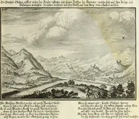 An illustration from Biblisches Engel- u. Kunst Werck : alles das jenige, was in heiliger göttlicher Schrifft Altes und Neuen Testaments von den heiligen Engels Gottes ... zu finden ist ... in zierlichen Kupffern, mit beygefüngten teutschen Erklärungs und Andachs-Reimen vorstellend (1705)