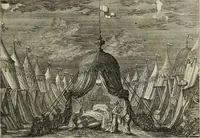 An illustration from Biblisches Engel- u. Kunst Werck : alles das jenige, was in heiliger göttlicher Schrifft Altes und Neuen Testaments von den heiligen Engels Gottes ... zu finden ist ... in zierlichen Kupffern, mit beygefüngten teutschen Erklärungs und Andachs-Reimen vorstellend (1705)