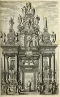 An illustration from Biblisches Engel- u. Kunst Werck : alles das jenige, was in heiliger göttlicher Schrifft Altes und Neuen Testaments von den heiligen Engels Gottes ... zu finden ist ... in zierlichen Kupffern, mit beygefüngten teutschen Erklärungs und Andachs-Reimen vorstellend (1705)