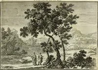 An illustration from Biblisches Engel- u. Kunst Werck : alles das jenige, was in heiliger göttlicher Schrifft Altes und Neuen Testaments von den heiligen Engels Gottes ... zu finden ist ... in zierlichen Kupffern, mit beygefüngten teutschen Erklärungs und Andachs-Reimen vorstellend (1705)
