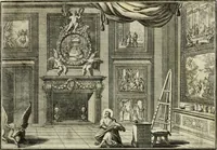 An illustration from Biblisches Engel- u. Kunst Werck : alles das jenige, was in heiliger göttlicher Schrifft Altes und Neuen Testaments von den heiligen Engels Gottes ... zu finden ist ... in zierlichen Kupffern, mit beygefüngten teutschen Erklärungs und Andachs-Reimen vorstellend (1705)