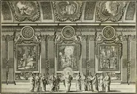 An illustration from Biblisches Engel- u. Kunst Werck : alles das jenige, was in heiliger göttlicher Schrifft Altes und Neuen Testaments von den heiligen Engels Gottes ... zu finden ist ... in zierlichen Kupffern, mit beygefüngten teutschen Erklärungs und Andachs-Reimen vorstellend (1705)