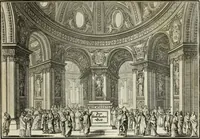 An illustration from Biblisches Engel- u. Kunst Werck : alles das jenige, was in heiliger göttlicher Schrifft Altes und Neuen Testaments von den heiligen Engels Gottes ... zu finden ist ... in zierlichen Kupffern, mit beygefüngten teutschen Erklärungs und Andachs-Reimen vorstellend (1705)