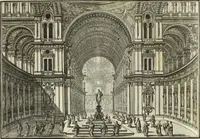 An illustration from Biblisches Engel- u. Kunst Werck : alles das jenige, was in heiliger göttlicher Schrifft Altes und Neuen Testaments von den heiligen Engels Gottes ... zu finden ist ... in zierlichen Kupffern, mit beygefüngten teutschen Erklärungs und Andachs-Reimen vorstellend (1705)