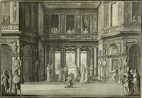 An illustration from Biblisches Engel- u. Kunst Werck : alles das jenige, was in heiliger göttlicher Schrifft Altes und Neuen Testaments von den heiligen Engels Gottes ... zu finden ist ... in zierlichen Kupffern, mit beygefüngten teutschen Erklärungs und Andachs-Reimen vorstellend (1705)