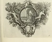 An illustration from Biblisches Engel- u. Kunst Werck : alles das jenige, was in heiliger göttlicher Schrifft Altes und Neuen Testaments von den heiligen Engels Gottes ... zu finden ist ... in zierlichen Kupffern, mit beygefüngten teutschen Erklärungs und Andachs-Reimen vorstellend (1705)
