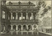 An illustration from Biblisches Engel- u. Kunst Werck : alles das jenige, was in heiliger göttlicher Schrifft Altes und Neuen Testaments von den heiligen Engels Gottes ... zu finden ist ... in zierlichen Kupffern, mit beygefüngten teutschen Erklärungs und Andachs-Reimen vorstellend (1705)