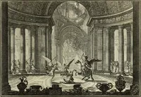 An illustration from Biblisches Engel- u. Kunst Werck : alles das jenige, was in heiliger göttlicher Schrifft Altes und Neuen Testaments von den heiligen Engels Gottes ... zu finden ist ... in zierlichen Kupffern, mit beygefüngten teutschen Erklärungs und Andachs-Reimen vorstellend (1705)