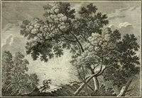 An illustration from Biblisches Engel- u. Kunst Werck : alles das jenige, was in heiliger göttlicher Schrifft Altes und Neuen Testaments von den heiligen Engels Gottes ... zu finden ist ... in zierlichen Kupffern, mit beygefüngten teutschen Erklärungs und Andachs-Reimen vorstellend (1705)