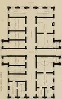 An illustration from Bicknell's village builder. Elevations and plans for cottages, villas, suburban residences, farm houses [etc.] also exterior and interior details for public and private buildings, with approved forms of contracts and specifications. Containing fifty-five plates drawn to scale (1872)