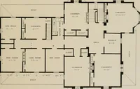 An illustration from Bicknell's village builder. Elevations and plans for cottages, villas, suburban residences, farm houses [etc.] also exterior and interior details for public and private buildings, with approved forms of contracts and specifications. Containing fifty-five plates drawn to scale (1872)