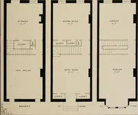 An illustration from Bicknell's village builder. Elevations and plans for cottages, villas, suburban residences, farm houses [etc.] also exterior and interior details for public and private buildings, with approved forms of contracts and specifications. Containing fifty-five plates drawn to scale (1872)