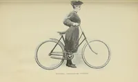 An illustration from Bicycling for ladies : with hints as to the art of wheeling, advice to beginners, dress, care of the bicycle, mechanics, training, exercise, etc., etc. (1896)