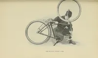 An illustration from Bicycling for ladies : with hints as to the art of wheeling, advice to beginners, dress, care of the bicycle, mechanics, training, exercise, etc., etc. (1896)