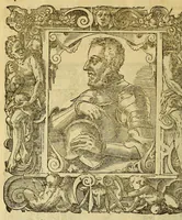 Picture 8 of 17 from Bildnisse viler zum Theyle vou [sic] vralten, zum Theyle von newlichern Zeiten her, Kriegs vnd anderer weltlicher Hänndel halben, bej Christen vnnd Vnchristen gewesener berühmter Keyser, Könige, Fürsten, Grauen vnd Edeln, in massen dieselbige Paulus Iouius, vorweilen Bischoff von Nocera, durch allerley Gelegenheyt zusammen gebracht, vnd in seiner Bibliotheca oder Librareje zu Newen Como abgemalt hinderlassen. : Mit kurtzverfassten Beschreibungen jhres jedes geführten Lebens vnd Wesens, dardurch sie fürnemlich in Gutem oder Bösem bekannt vnd namhafftig worden, etlicher massen aus Pauli Iouij, vnd gleichwol mehrern theyls, aus andern in latinischer, italianischer, franzosischer, spanischer vnnd teutscher Sprache aussgangenen Chronicken vnd Historien zum fleissigsten erklärt, vnd jetz erstlich in offenen Truck verordnet: (1582), leaf 166