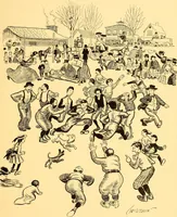 An illustration from Bird Center cartoons, a chronicle of social happenings at Bird Center, Illinois; pictures and text (1904)