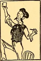 An illustration from Bird Center cartoons, a chronicle of social happenings at Bird Center, Illinois; pictures and text (1904)