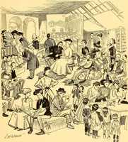 An illustration from Bird Center cartoons, a chronicle of social happenings at Bird Center, Illinois; pictures and text (1904)