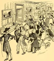 An illustration from Bird Center cartoons, a chronicle of social happenings at Bird Center, Illinois; pictures and text (1904)