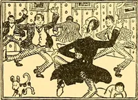 An illustration from Bird Center cartoons, a chronicle of social happenings at Bird Center, Illinois; pictures and text (1904)