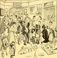 An illustration from Bird Center cartoons, a chronicle of social happenings at Bird Center, Illinois; pictures and text (1904)