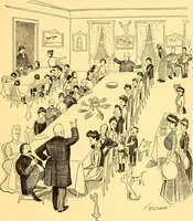 An illustration from Bird Center cartoons, a chronicle of social happenings at Bird Center, Illinois; pictures and text (1904)