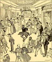 An illustration from Bird Center cartoons, a chronicle of social happenings at Bird Center, Illinois; pictures and text (1904)