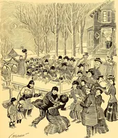 An illustration from Bird Center cartoons, a chronicle of social happenings at Bird Center, Illinois; pictures and text (1904)