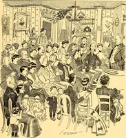 An illustration from Bird Center cartoons, a chronicle of social happenings at Bird Center, Illinois; pictures and text (1904)